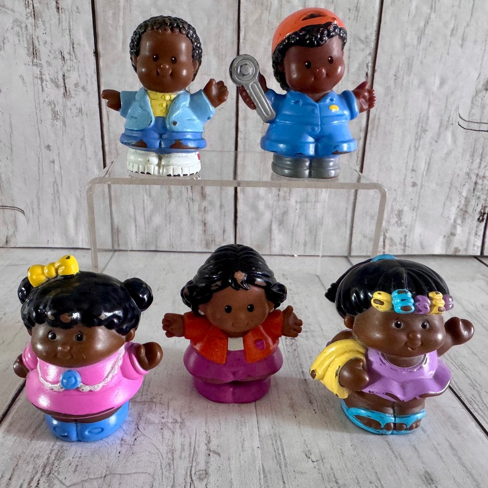 Fisher Price Little People Little Tikes African American Lot of 5 Girls Boys